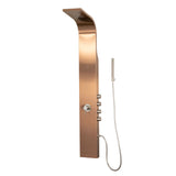 Pulse Showerspas Brushed Bronze Stainless Steel Shower Panel - Santa Cruz Showerspa - 1033
