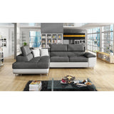 Maxima House Sectional FULL XL Sleeper Sofa AMADEO with storage - MIR027