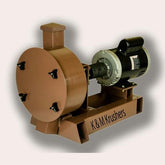 K & M Krusher - Rock/Ore Crusher 1HP Electric Motor 11" Drum 2-1/2" Infeed-Rockwell #58 Hammers