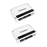 Rockford Fosgate M400-4D 400 Watt 4-Channel Class-D Amplifier Amp (2 Pack) - 121283