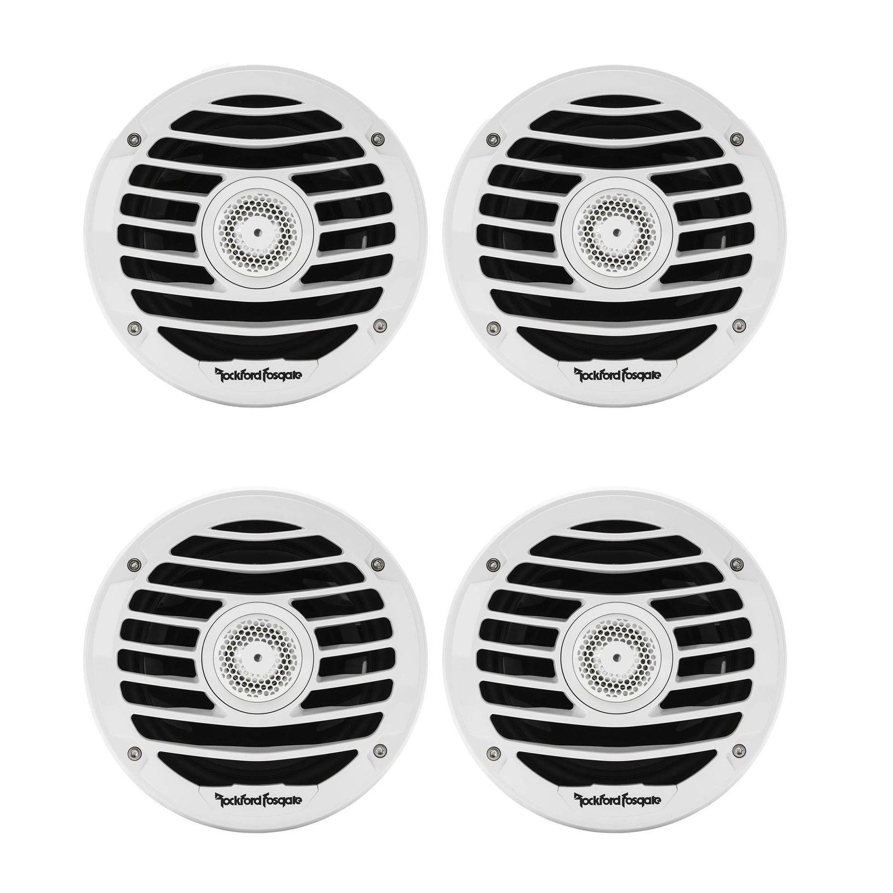 Rockford Fosgate Punch Marine 6.5 Inch 170W 2 Way Boat Coaxial Speakers 4 Pack - 121635