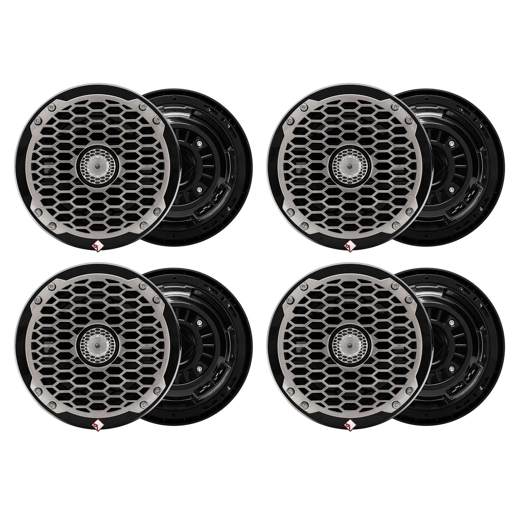 Rockford Fosgate Punch Marine 6.5" 170W 2 Way Outdoor Portable Speakers 8 Pack - 123031