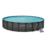 Summer Waves P4A024521 24ft x 52in Above Ground Round Frame Swimming Pool Set - 253210