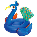 Summer Waves 32ft x 16ft x 52in Pool Set + Pink Flamingo, Peacock and Swan Floats - 143227