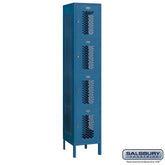 Salsbury 15" Wide Triple Tier Vented Metal Locker - 1 Wide - 83165GY-U