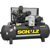 Schulz V-Series Air Compressor 15 HP 120 gal. 2-Stage 208-230V 3-Phase Horizontal New -15120HW60X-3
