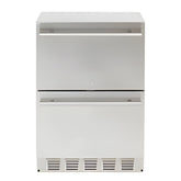 Sapphire 24" Outdoor Refrigerator with Drawers, 4.6 cu. ft. Capacity Full Wrapped Stainless Steel Exterior - SRD24-OD