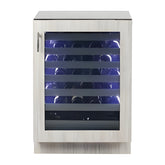 Sapphire Indoor | 24" Single Zone Wine Refrigerator , 7 Extension Wine Racks, Sapphire Blue Interior and Stainless Steel Door - SW24-SZ