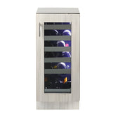 Sapphire Indoor 15" Single Zone Wine Refrigerator in Stainless Steel with Lock - SW15-SZ