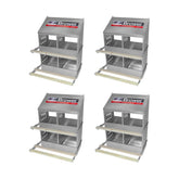 Brower 404B Galvanized Steel 4 Hole 20 Bird Nest Chicken Brooding Box 4 Pack - 265815