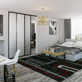 Doors22 80x80 Glass Sliding Room Divider Clear 2 panels - RDB80x80clear