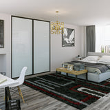 Doors22 144x80 Glass Sliding Closet Door Milky 4 panels - CLB144x80milky