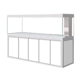 AQUA DREAM TEMPERED GLASS AQUARIUM 400 GALLON FISH TANK COMPLETE SET WHITE SILVER-AD-2320-WS