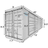 Chery Industrial 40ft High Cube Two Multi Doors Container with Logo