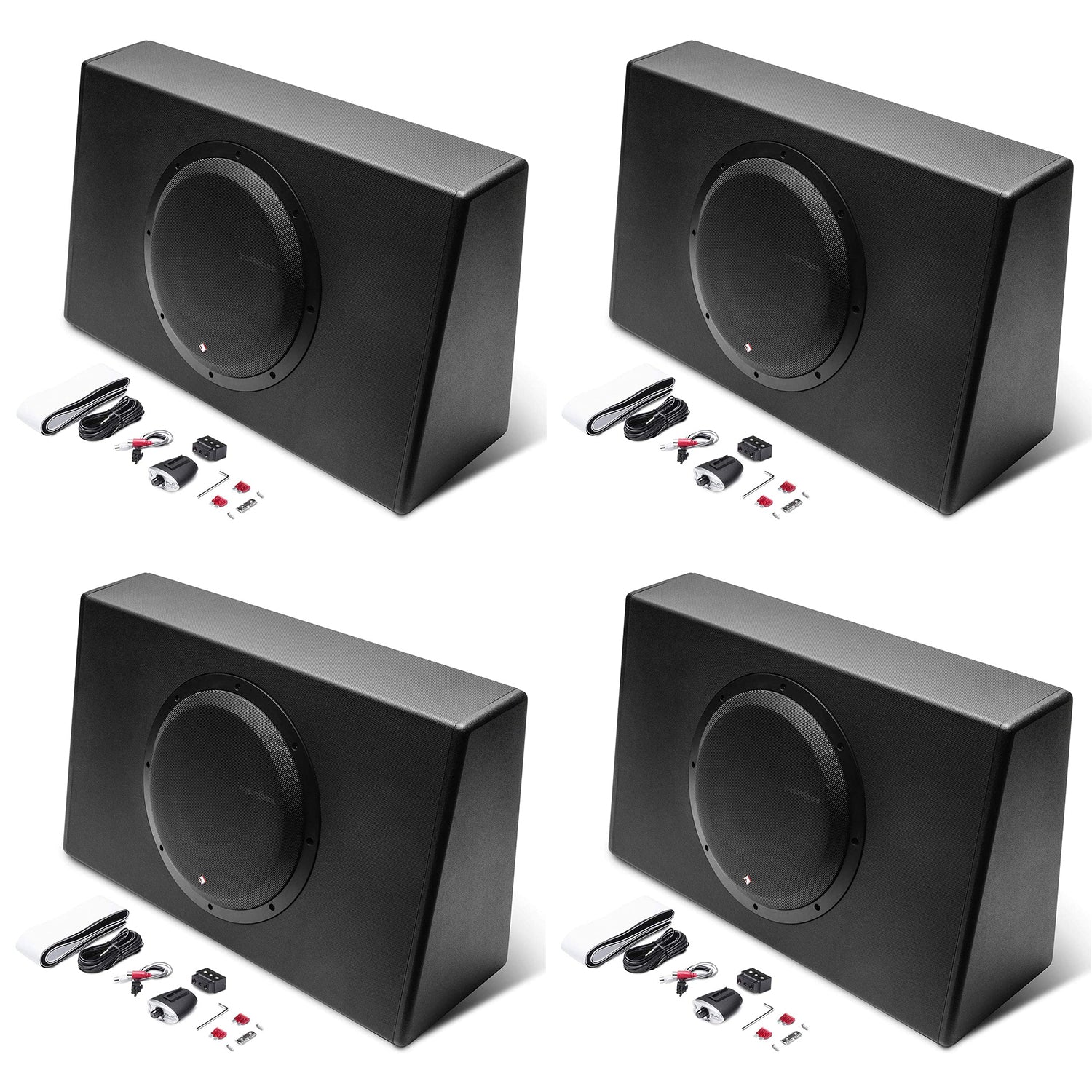 Rockford Fosgate P300-12T Punch 8" 300W Powered Truck Subwoofer System 4 Pack - 194912