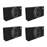Rockford Fosgate 12" 800 Watts Shallow Loaded Subwoofer Sub Enclosure (4 Pack) - 193905