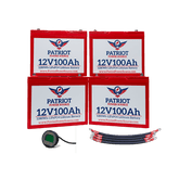 PATRIOT POWER 12V 400Ah/48V 100Ah BATTERY BUNDLE KIT for MARINE/RV