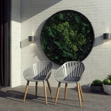 Midtown Concept Cannes Grey Eucalyptus Outdoor Dining Chair - 4PC - SC CANNES GR PAR