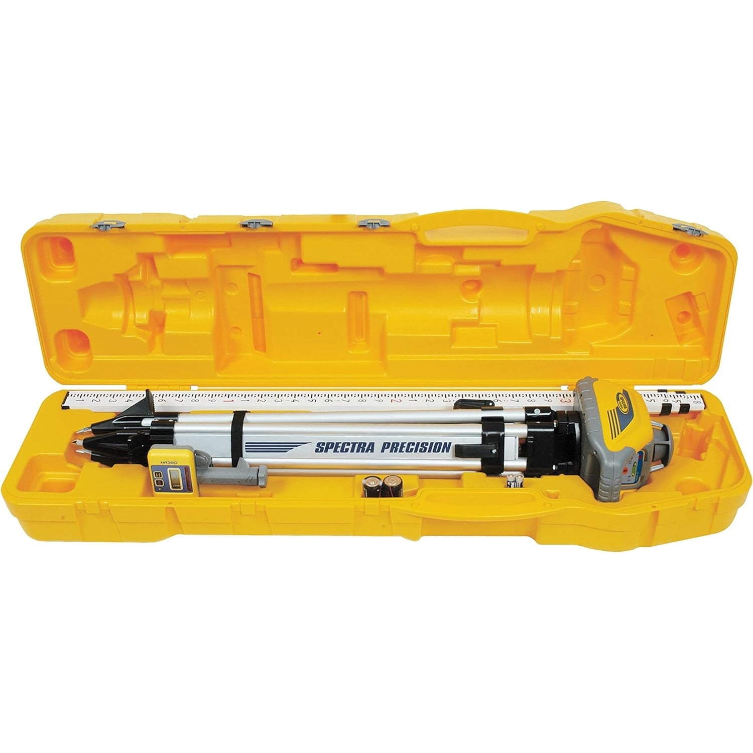 Spectra Precision Laser Level Kit with Receiver and Clamp, 15' Grade Rod Tenths , Tripod, and System Case - LL100N-1