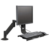 Innovative Data Entry Single Monitor Arm Mount with Keyboard Tray - 7509