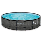 Summer Waves Elite 18ft x 48in Above Ground Frame Swimming Pool Set with Pump - 77123