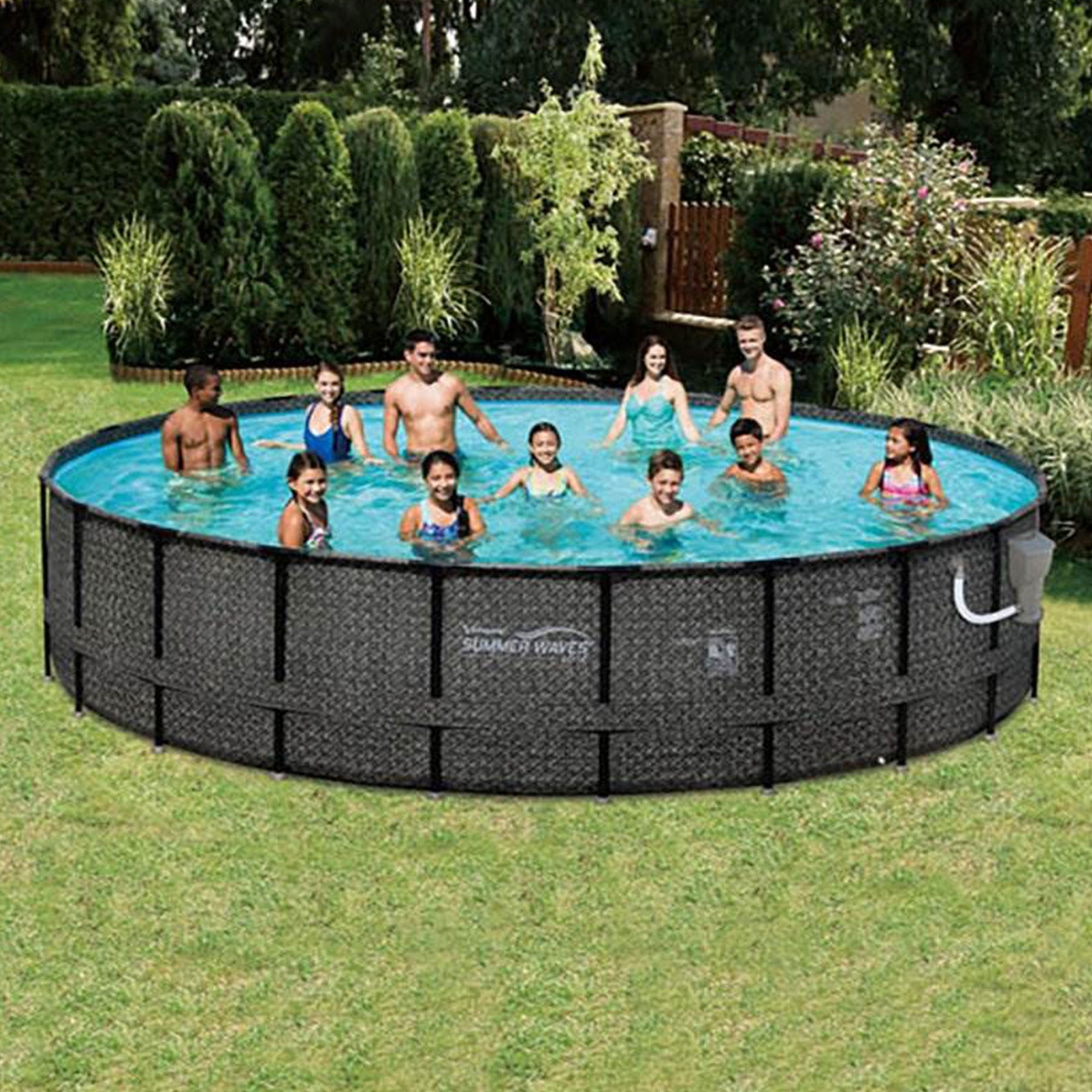 Summer Waves Elite 20ft x 48in Above Ground Frame Swimming Pool Set with Pump - 77140