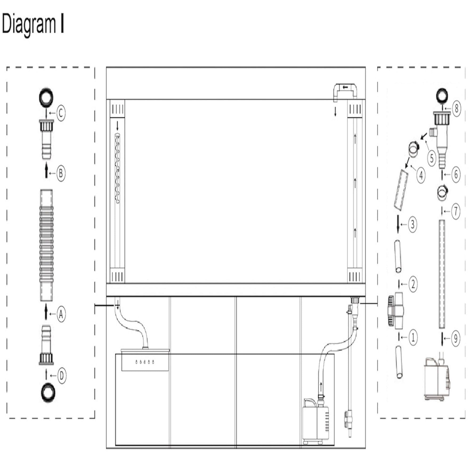AQUA DREAM 175 GALLON TEMPERED GLASS AQUARIUM WHITE AND GOLD-AD-1560-WT