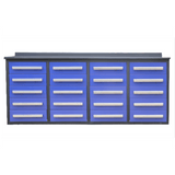 Chery Industrial 7' Garage Storage Cabinets with Workbench 20 Drawers