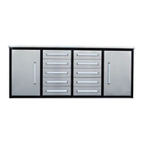 Chery Industrial 7' Storage Cabinets with Workbench 10 Drawers & 2 Cabinets