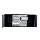 Chery Industrial 7' Storage Cabinets with Workbench 10 Drawers & 2 Cabinets