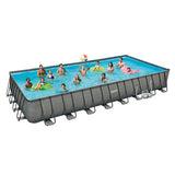 Summer Waves 24ft x 12ft x 52in Rectangle Above Ground Frame Swimming Pool Set - 90693