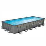 Summer Waves 24ft x 12ft x 52in Rectangle Above Ground Frame Swimming Pool Set - 252963