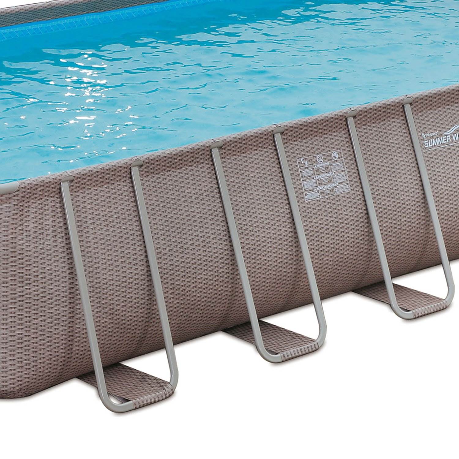 Summer Waves 24ft x 12ft x 52in Rectangle Above Ground Frame Swimming Pool Set - 252707