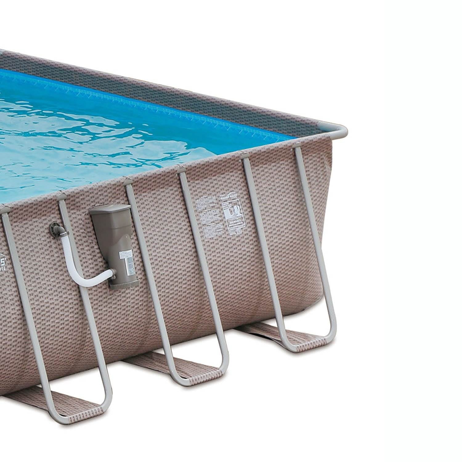 Summer Waves 24ft x 12ft x 52in Rectangle Above Ground Frame Swimming Pool Set - 252707