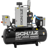 Schulz SRP-3000 Compact Air Compressor 7.5 HP 60 gal. 460V 3-Phase Horizontal New - 970.3891-460
