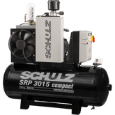 Schulz SRP-3015 Compact II Air Compressor 15 HP 60 gal. 208-230V 3-Phase Horizontal New - 970.3454-0/F