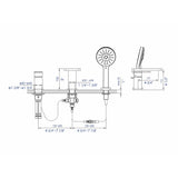 ALFI Deck Mounted Tub Filler with Hand Held Showerhead AB2879