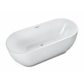 ALFI 59" Oval White Freestanding Acrylic Soaking Bathtub - AB8838