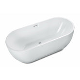 ALFI 67" Oval White Freestanding Acrylic Soaking Bathtub AB8839