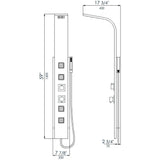 ALFI Modern Stainless Steel Shower Panel with 4 Body Sprays ABSP10