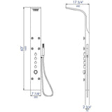 ALFI Stainless Steel Shower Panel with 6 Body Sprays ABSP40