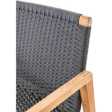 Royal Teak Collection Admiral Chair Counter Height - Charcoal - ADCCH-G