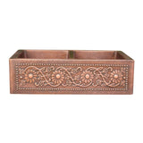Akicon Double Bowl Farmhouse Apron Copper Kichen Sink - AKS602-C