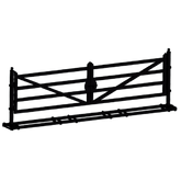 Chery Industrial AS-IS 20ft Farm Metal Driveway Gate with Diagonal Tubes D_IF000054