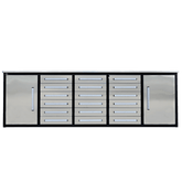 Chery Industrial AS-IS 10ft Storage Cabinet with Workbench 18 Drawers & 2 Cabinets