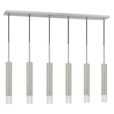 Cal Lighting Troy Integrated Led Dimmable Hexagon Aluminium Casted 6 Lights Pendant With Glass Diffuser