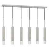 Cal Lighting Troy Integrated Led Dimmable Hexagon Aluminium Casted 6 Lights Pendant With Glass Diffuser