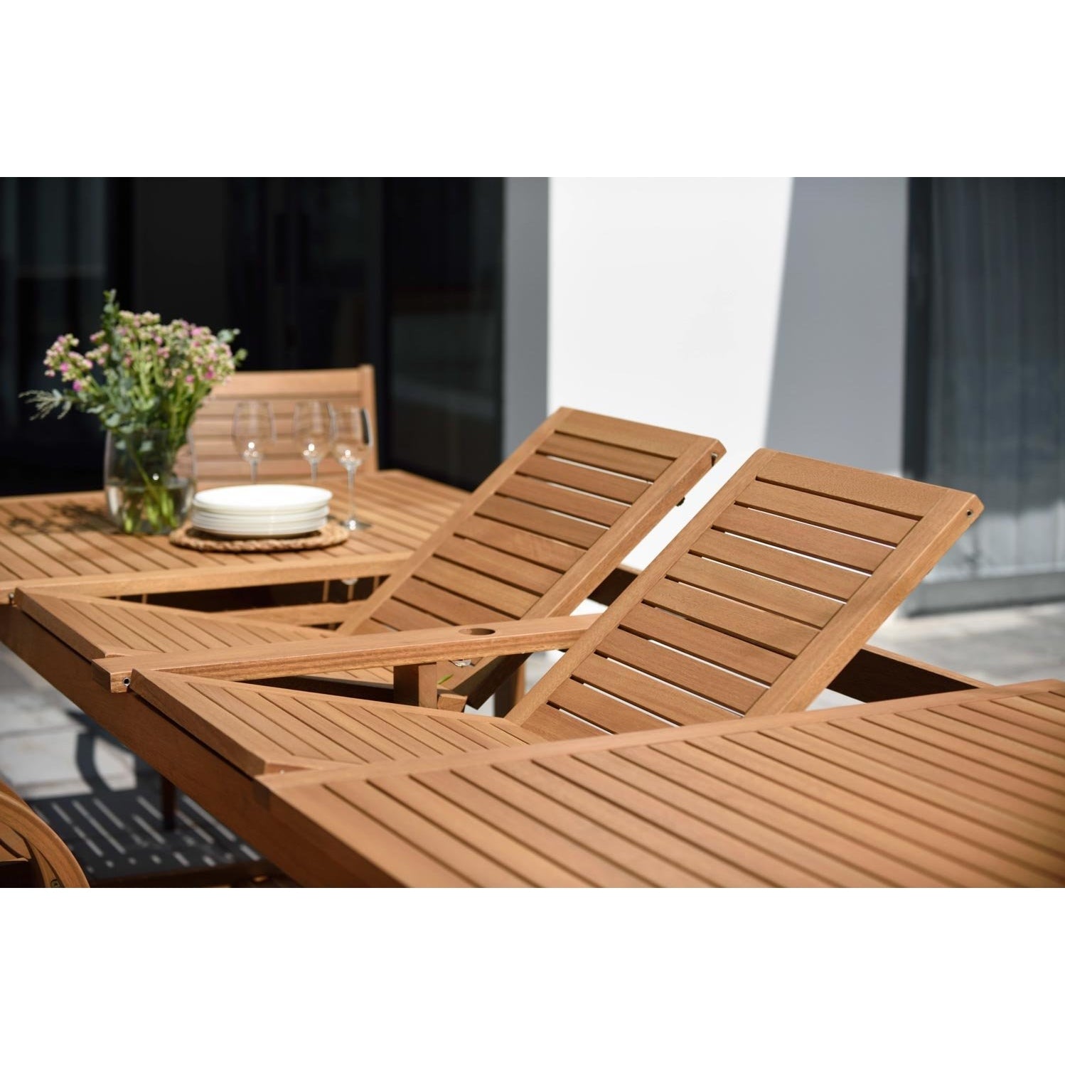 Midtown Concept Leyland Table & 10 Catalina Stacking Armchair - LEYLOT_10CATA