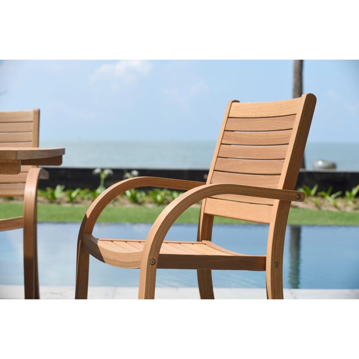 Midtown Concept Leyland Lot Table & 8 Catalina Stacking Armchair - LEYLOT_8CATA