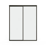 Doors22 144x96 Glass Sliding Room Divider Clear 4 panels - RDB144x96clear